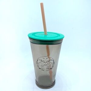 Starbucks Recycled Rose Pink Peach Glass Tumbler 2020 16 oz Made in Spain